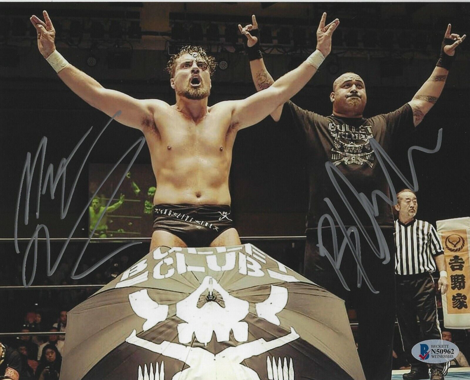 Marty Scurll & Bad Luck Fale Signed 8x10 Photo Poster painting BAS COA New Japan Pro Wrestling