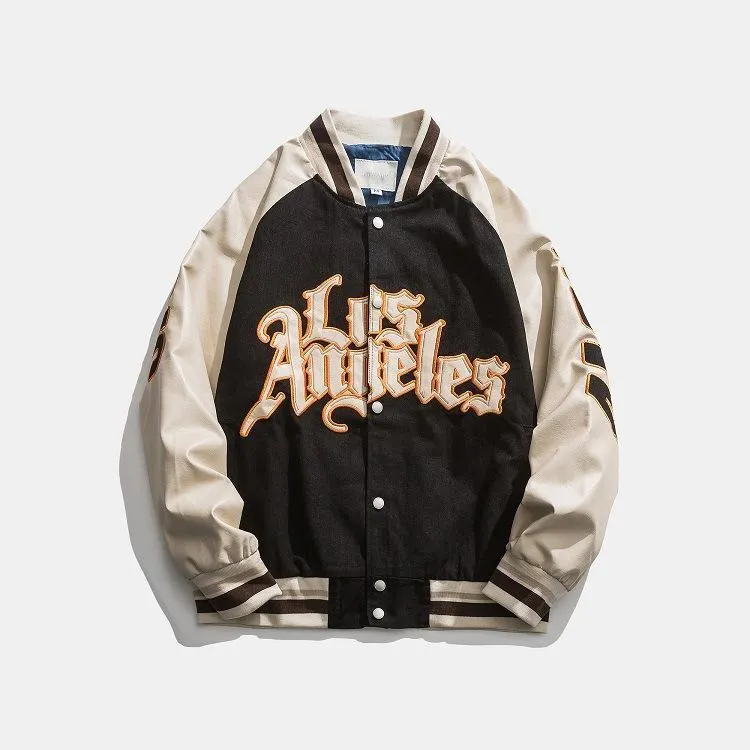 Varsity Jacket for Men Baseball Jackets Spring Long Sleeve Letter Printed Jacket Coat for Women