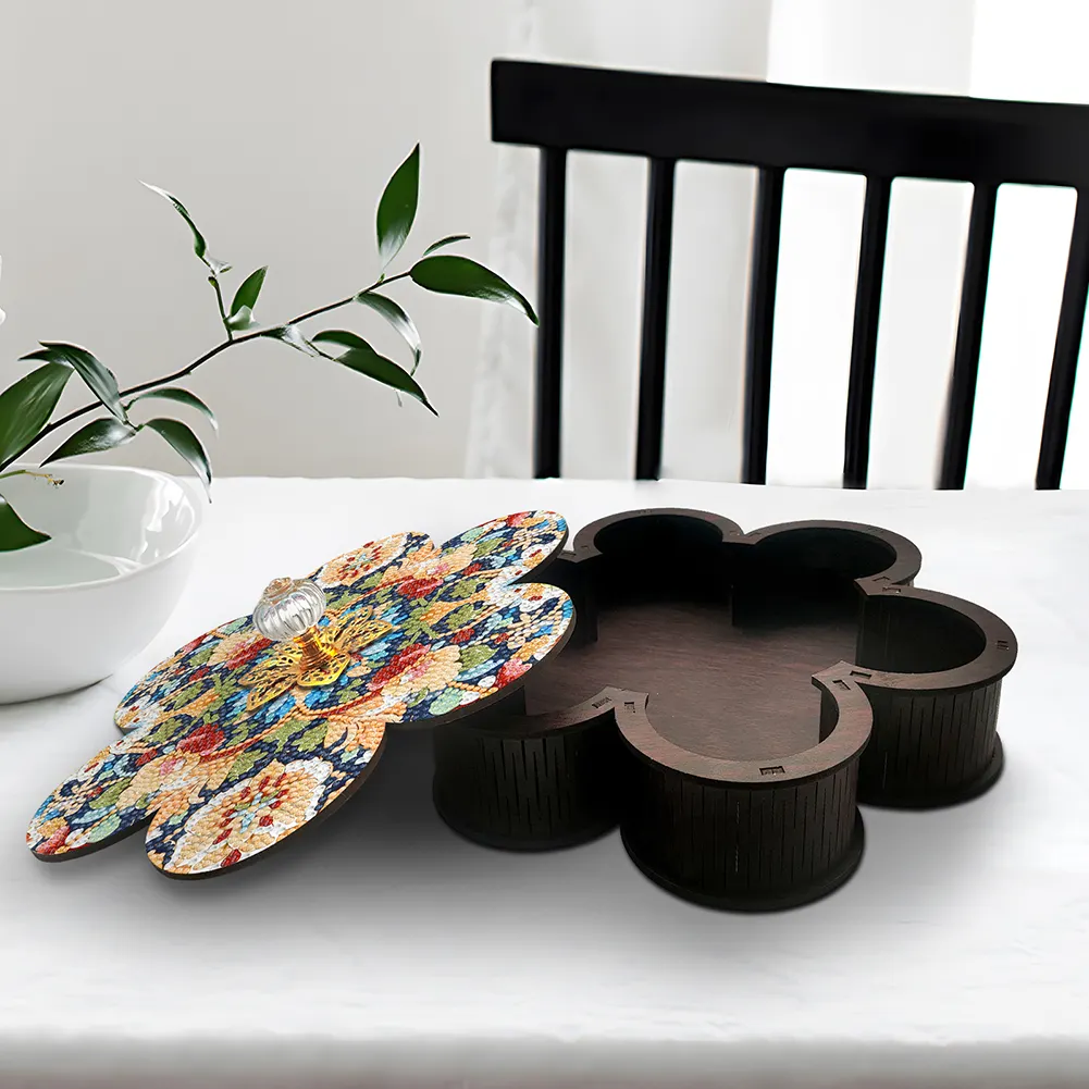 DIY Flower Diamond Painting Storage Box Sundries Organizer Case for Beginners