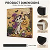 Kit de peinture de perles maison pour chaton d&rsquo;Halloween avec cadre 20x20 cm