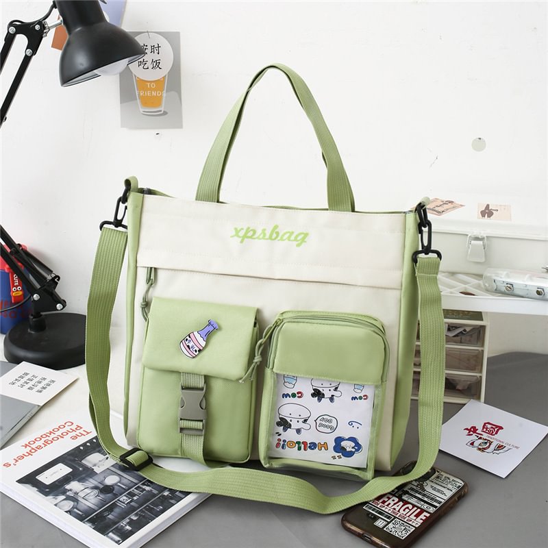 Pongl школьный Canvas Women Handbag Shoulder Bags Large Capacity Folding шоппер Handbags Tote Shopping Bag Book Bags for Girls