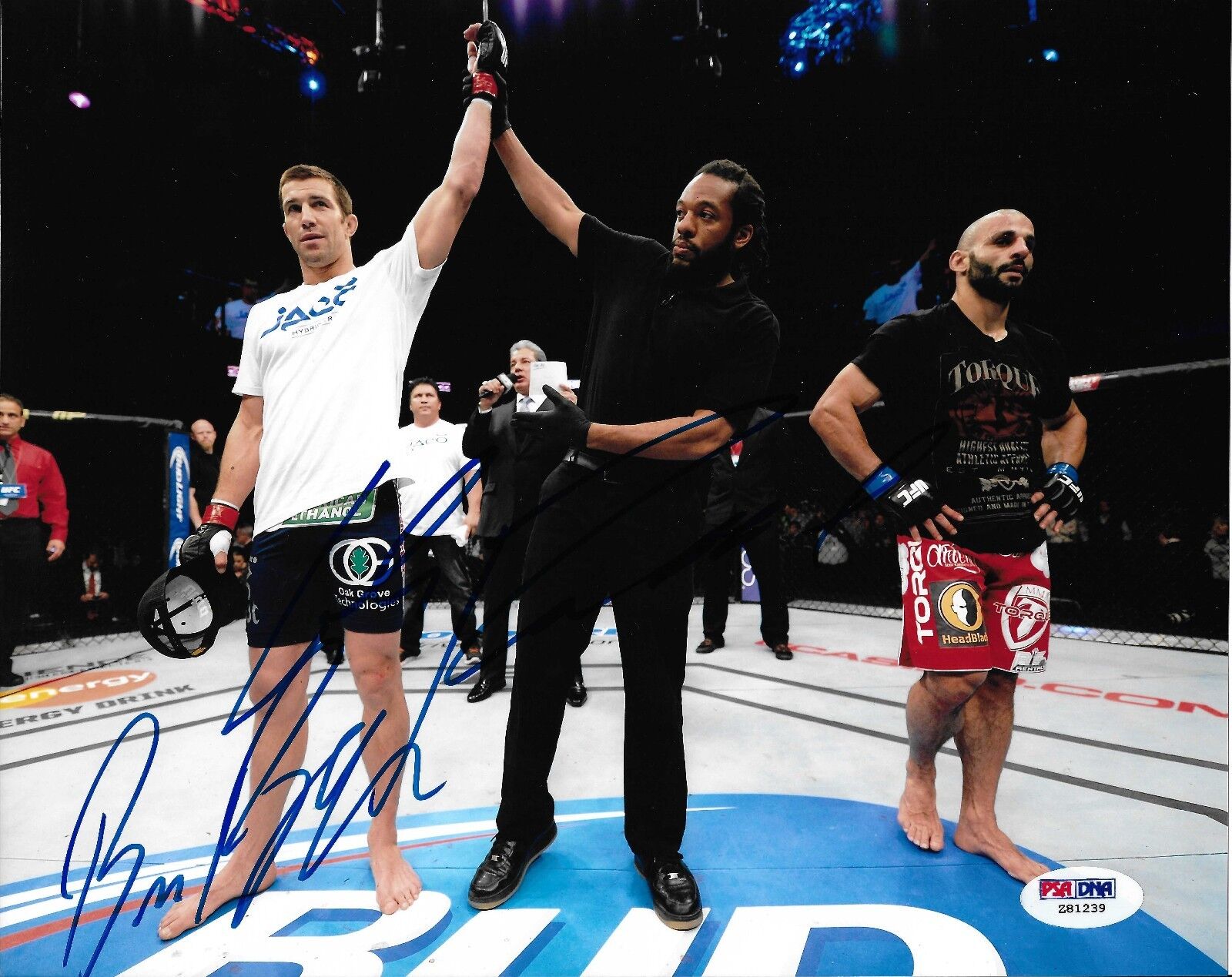 Luke Rockhold & Bruce Buffer Signed UFC 8x10 Photo Poster painting PSA/DNA COA Picture Autograph