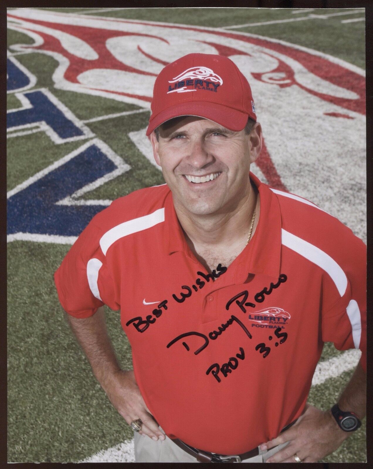 Danny Rocco Signed 8x10 Photo Poster painting College NCAA Football Coach Autograph Liberty