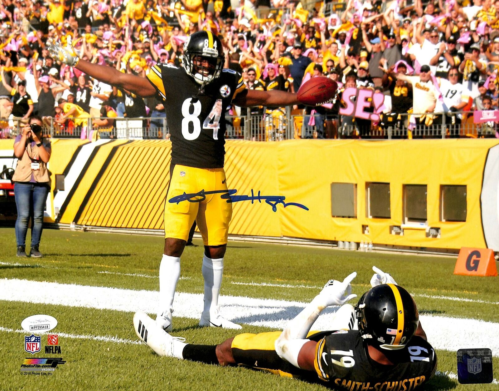 Steelers Antonio Brown Authentic Signed 11x14 Photo Poster painting JSA Witnessed