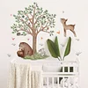 Lovely Forest Tree Doe Bear Bunny Butterfly Wall Sticker Kids Room Decor