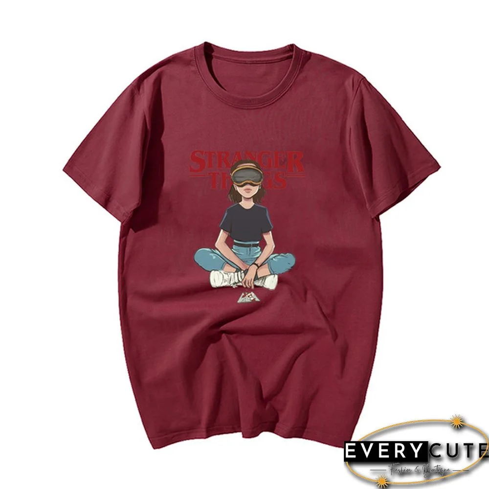 New Design Stranger Things T Shirt Women Tshirt Eleven Female Graphic Grunge T-Shirt Femme Tee Shirts Funny Clothing