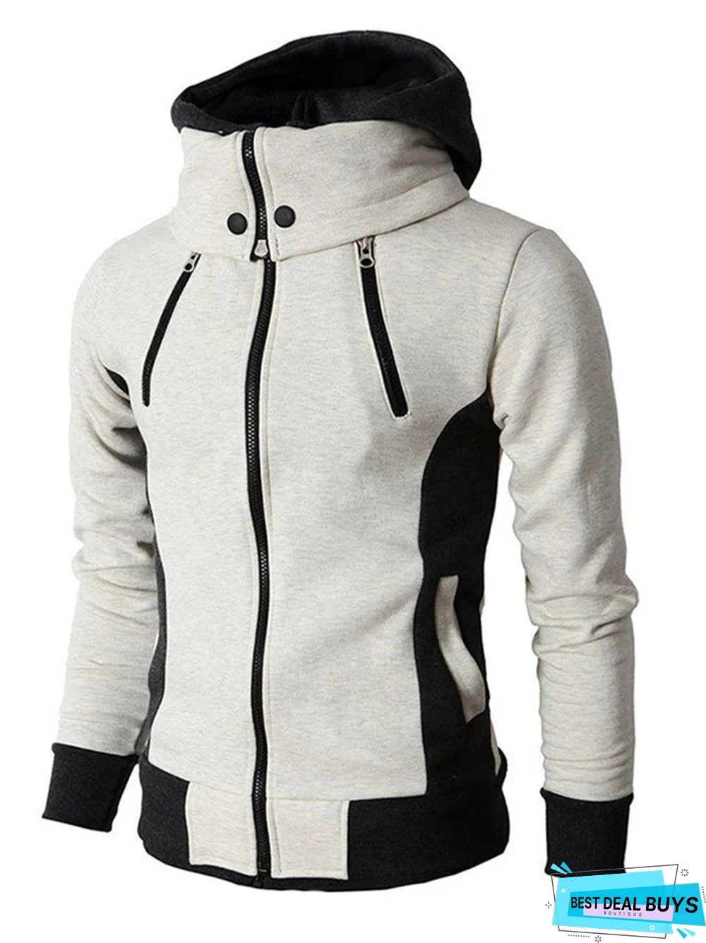 Men's Hooded Zipper Casual Sports Jacket