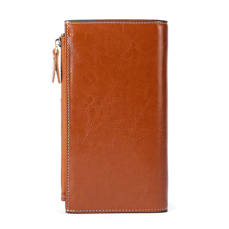 Leather Anti-theft Brush Ladies Wallet Long