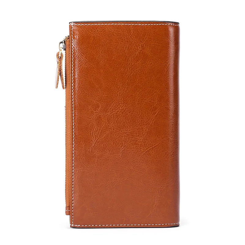 Leather Anti-theft Brush Ladies Wallet Long