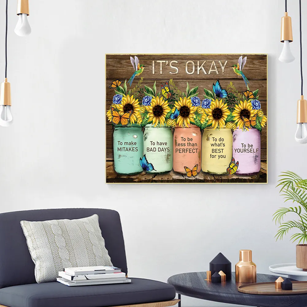 Sunlower Letters - Paint By Numbers(50*40cm)