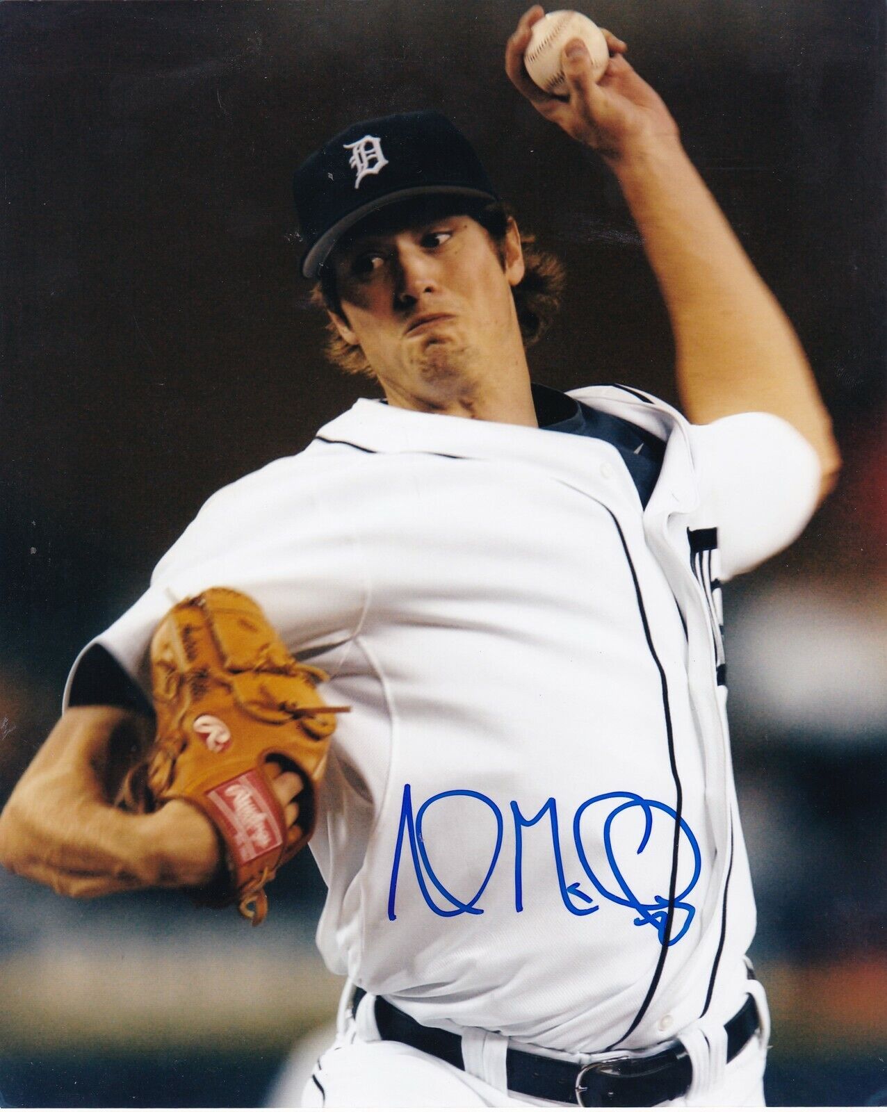 ANDREW MILLER DETROIT TIGERS ACTION SIGNED 8x10