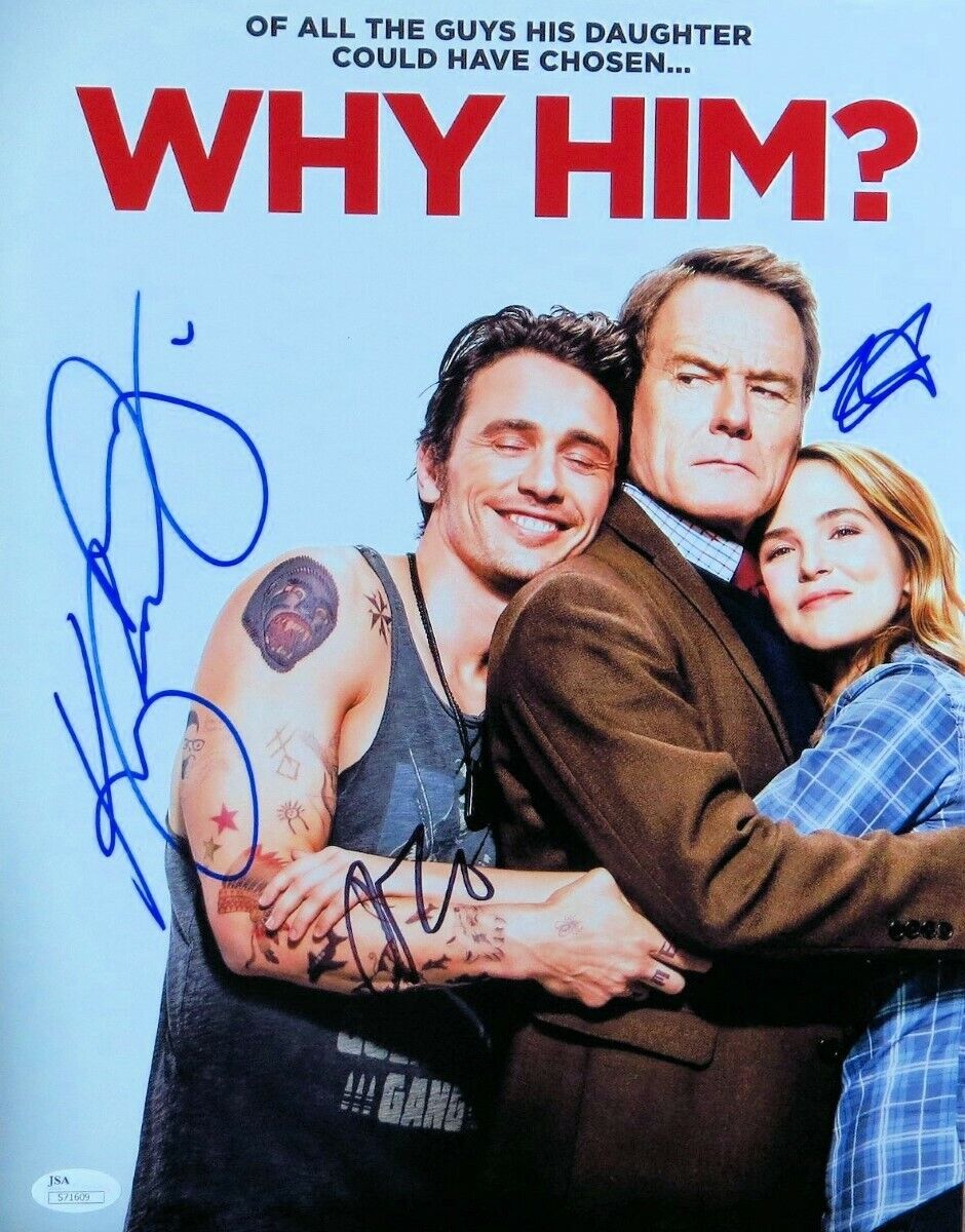 Why Him? Cast Signed Autographed 11X14 Photo Poster painting Franco Deutch Key JSA S71609