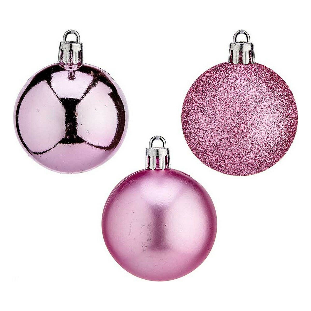 Christmas Bauble Krist+ Pink Plastic &Oslash; 5 cm