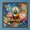 Buddha Statue - runder Bohrer Diamantmalerei - 40*40cm