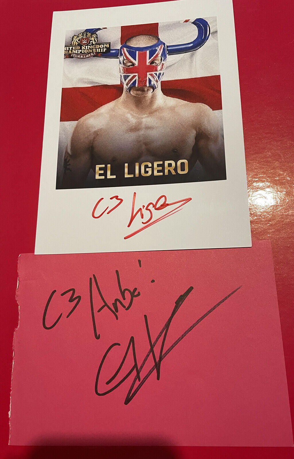 El Ligero WWE NXT Hand Signed 7x5 Photo Poster painting Autograph & Signed Autograph Book Page