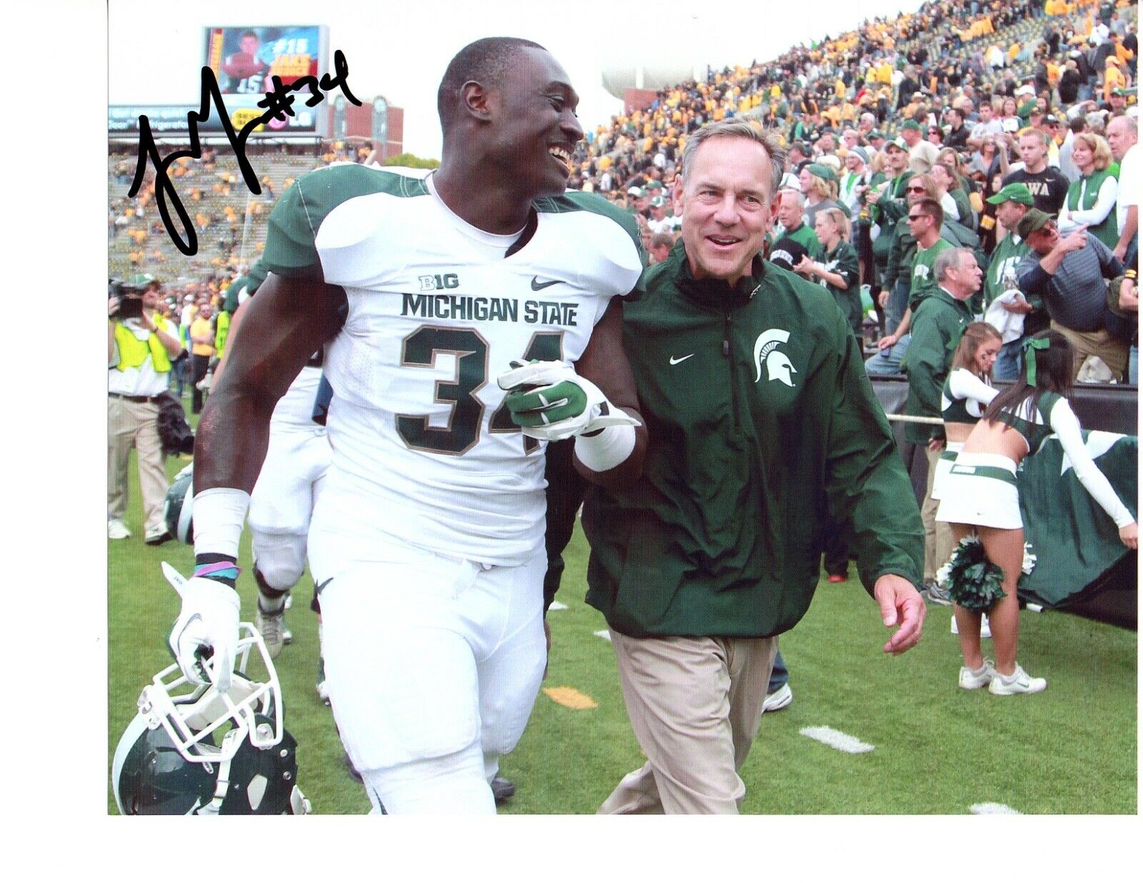 Taiwan Jones signed autograph 8x10 Photo Poster painting Michigan State Spartans football MSU b