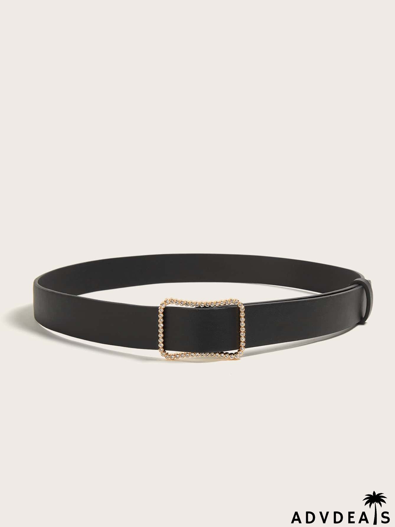 Rhinestone Decor Buckle Belt