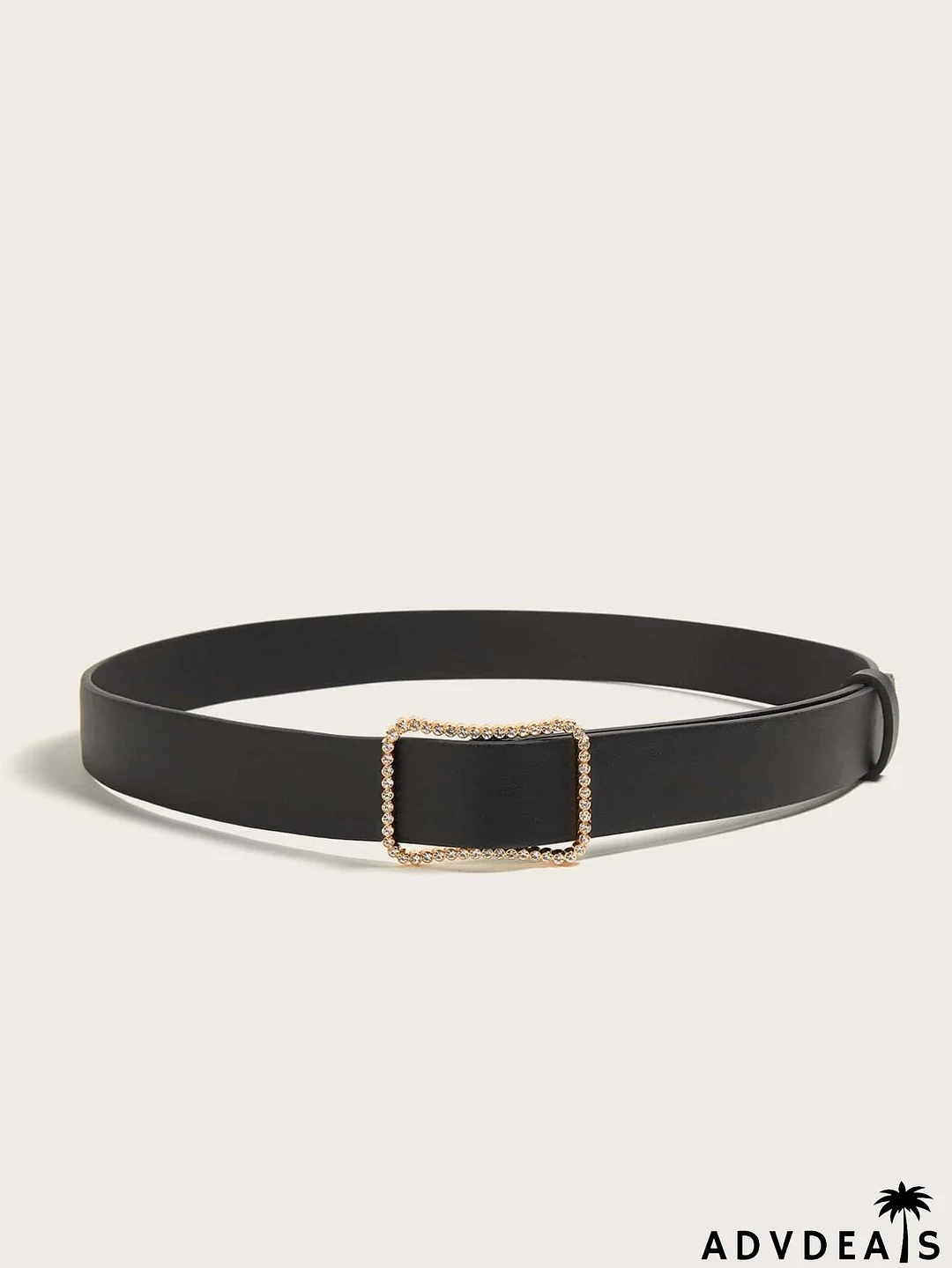 Rhinestone Decor Buckle Belt