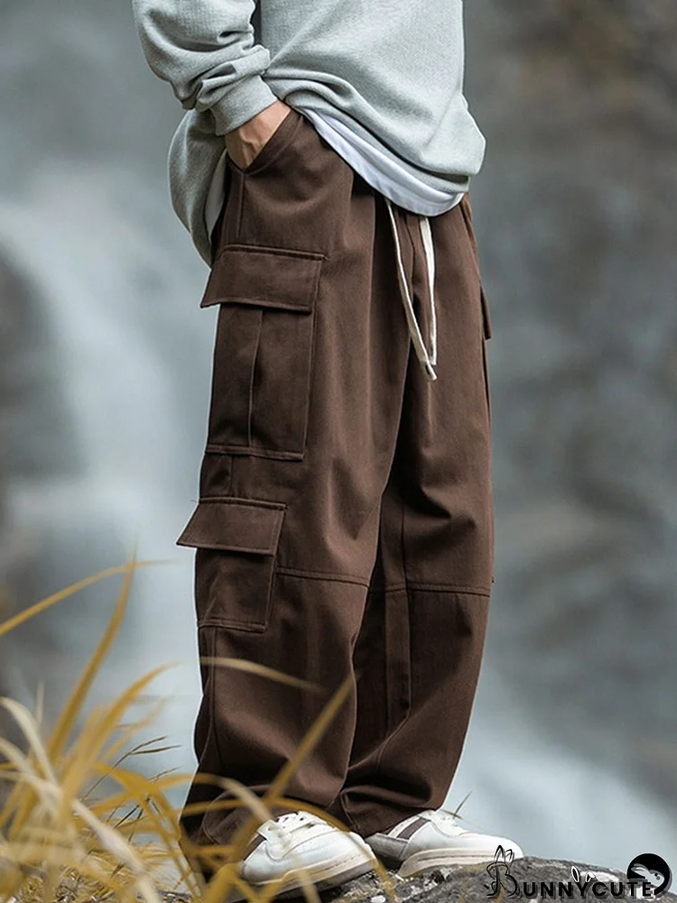 Men's Multi Pocket Drawstring Cargo Pants