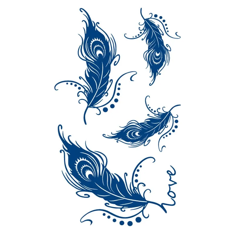 Juice Lasting Ink Tattoo Body Art Waterproof Temporary Sticker Snake Musical Note Women Totem Small Paw Rose Arm Fake Tattoos