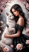 Luxury AB Velvet Diamond Painting Kit - The Beauty and the Wolf