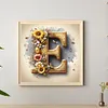 >SALE<5D DIY Full Round Drill Diamond Painting Bee Bush Letter E Home Decor 30x30cm