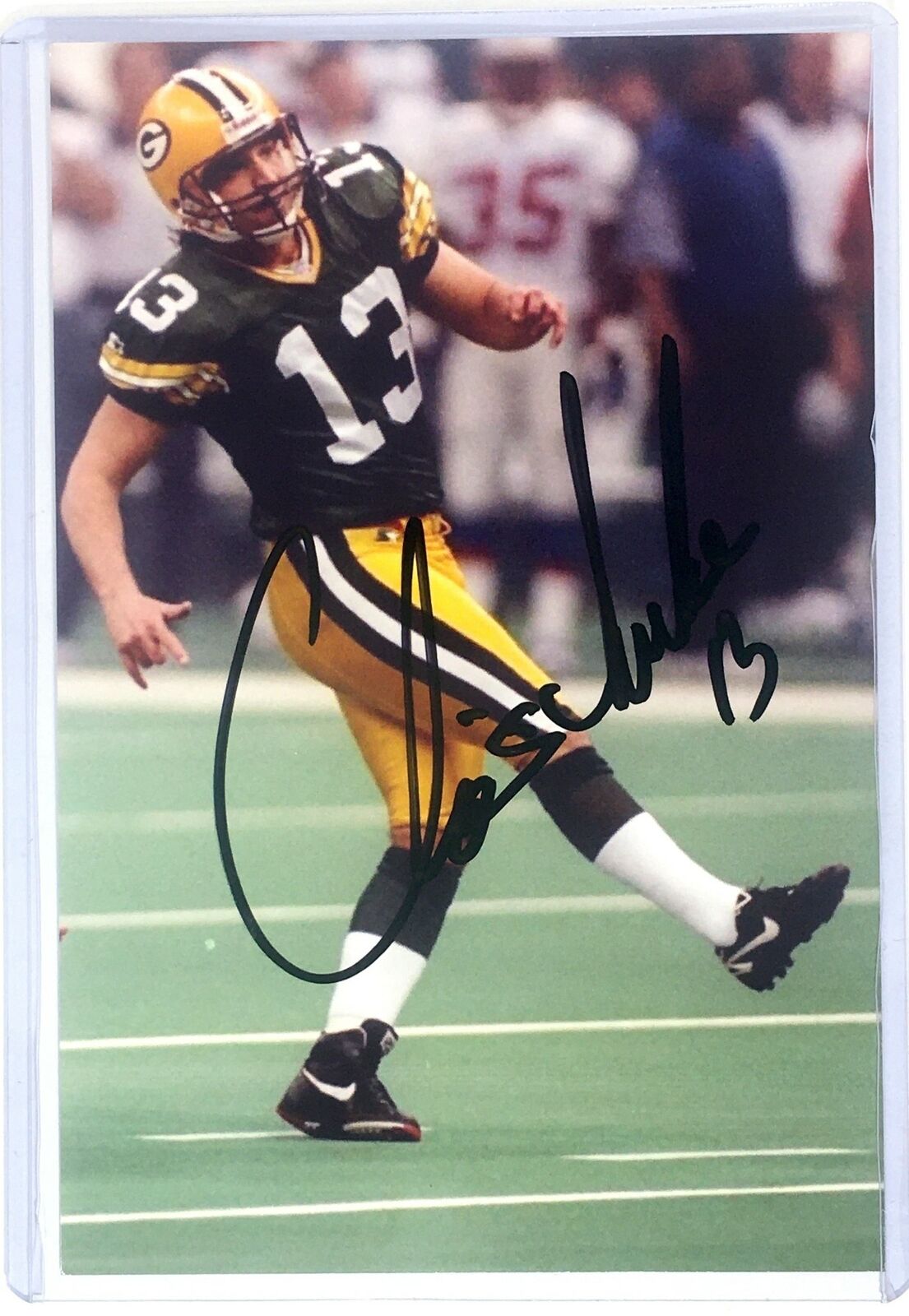 Chris Jacke Signed 4x6 Photo Poster painting Green Bay Packers Autograph Auto Arizona Cardinals