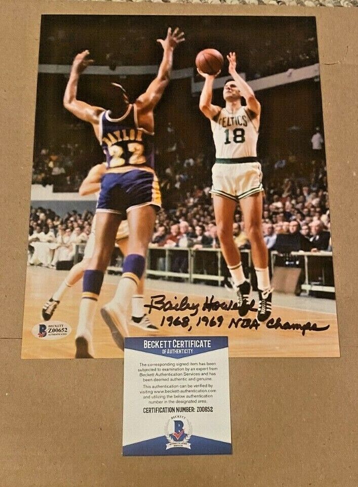 BAILEY HOWELL SIGNED 8X10 Photo Poster painting W/67,68 NBA CHAMPS BECKETT CERTIFIED CELTICS