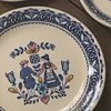 Vintage English Ceramic Coffee Cups and Saucers - Fairy Tale Couple Tableware