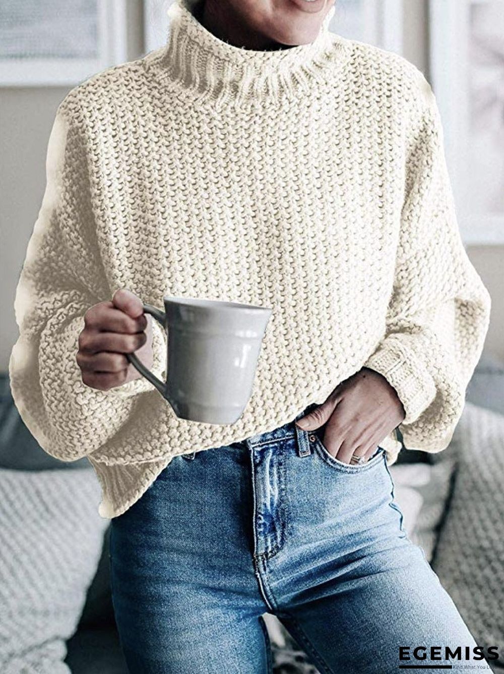 Autumn and Winter New Knitwear Women's Turtleneck Pullover | EGEMISS