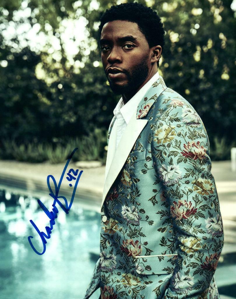 Chadwick Boseman signed 8x10 autographed Photo Poster painting + COA