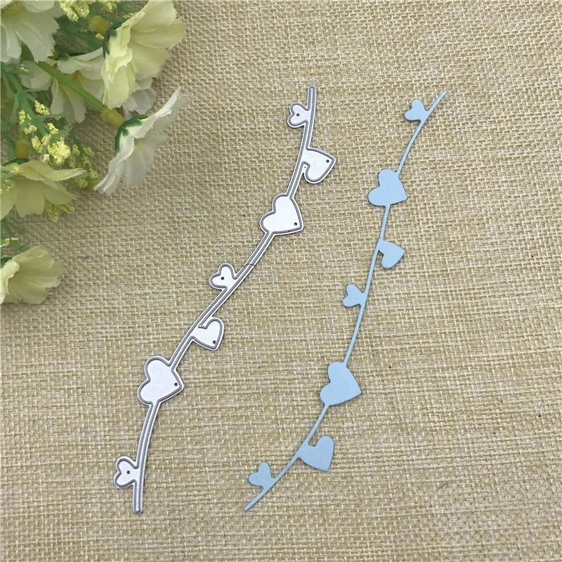 LOVE Lace Flower Edge Border Metal Cutting Dies Stencils For Card Making Decorative Embossing Suit Paper Cards Stamp DIY