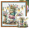 Cup Vase-11CT Stamped Cross Stitch 45*45cm/17.72*17.72in