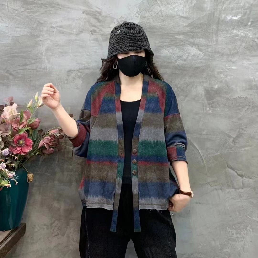 Chicfifth Sweater Women Winter Long Sleeve High Quality Autumn Vintage Top Knitted Cardigan