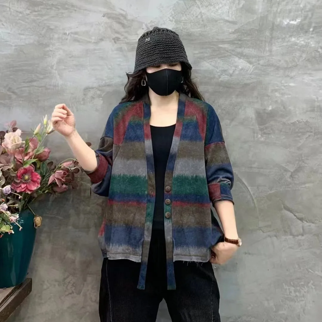 Chicfifth Sweater Women Winter Long Sleeve High Quality Autumn Vintage Top Knitted Cardigan