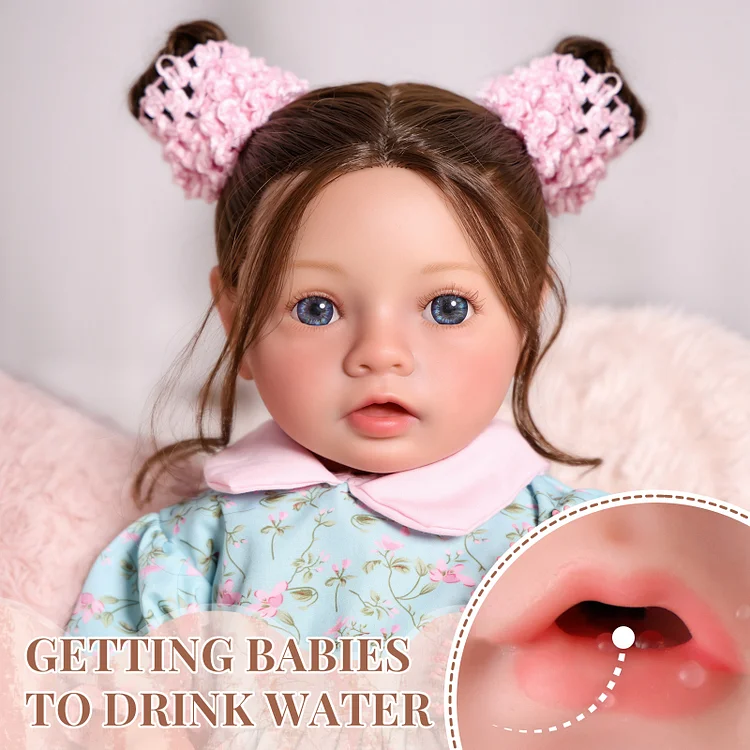 [Wet and Drink System]Babeside Quiet Daisy 20" Reborn Vinyl Baby Little Infant Girl Warm Partner