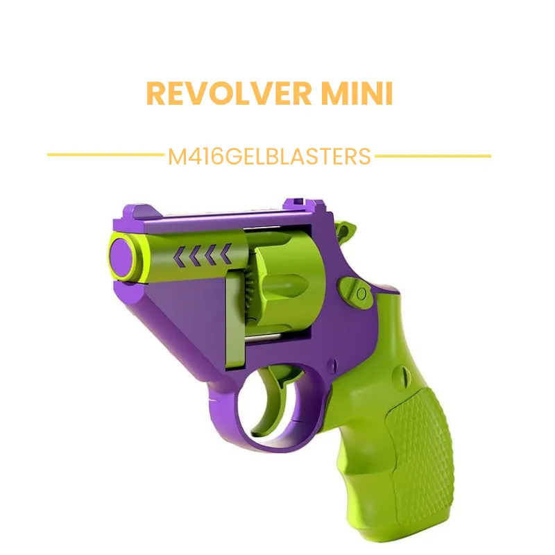 Revolver Mini Radish Shooting Fidget Toy - Rapid Fire Desk Gadget