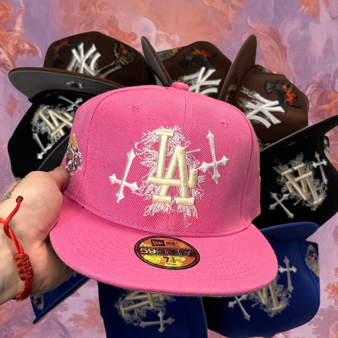 NEW ERA ERA LOS ANGELES CITY 59FIFTY EN CAJA DODGERS ROSA EMBROIDERED CASUAL BASEBALL CAP