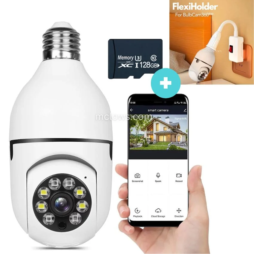 The Original BulbCam360&trade;️ - Wireless Smart Security Cam