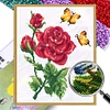 Flower - 9CT Partial Beaded Cross Stitch Kit(30x35cm)
