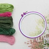 5pcs Cross Stitch Circle Set DIY Craft Round Hand Embroidery Hoops Rings