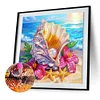 Conch Hibiscus-Crystal Rhinestone Diamond Painting