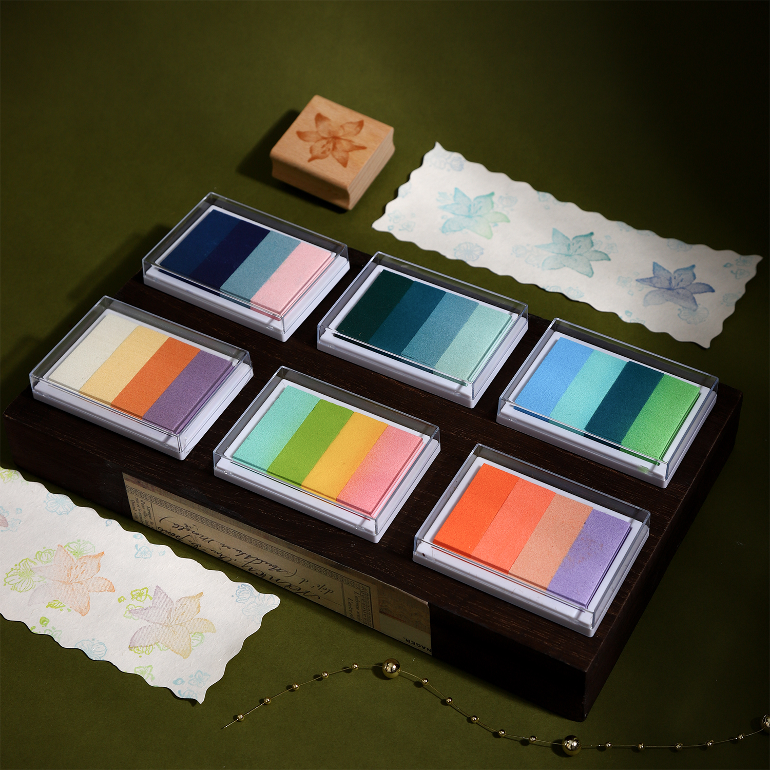 잉크패드 - 4색/박스 시크릿 컬러 시리즈 마카롱 컬러