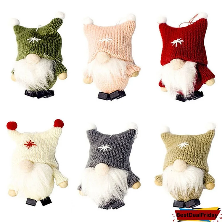 1Pc Wool Cute Gnome Doll Christmas Santa Claus Doll Pendant Creative Christmas Hanging Ornaments For Xmas Party Wedding Home Decor Gifts