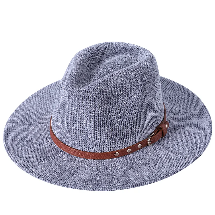 Betsy Knitted Fedora - Grey