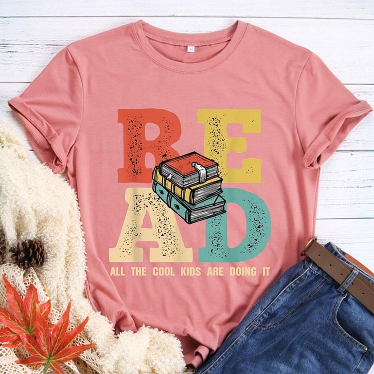 ANB - All the cool kids are reading Book Lovers Tee-010833