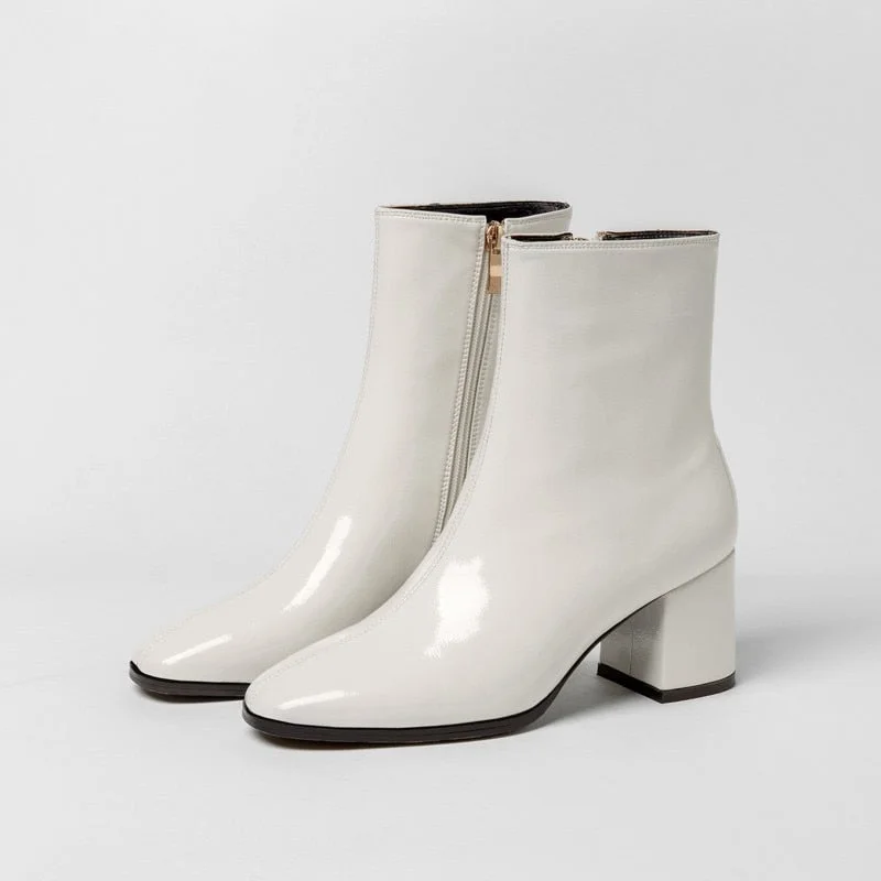 2022 New Autumn Sexy Boots Ladies Fashion High Heels Black White Leather Elegant Ankle Shoes Pumps Ytmtloy Winter Shoes Women