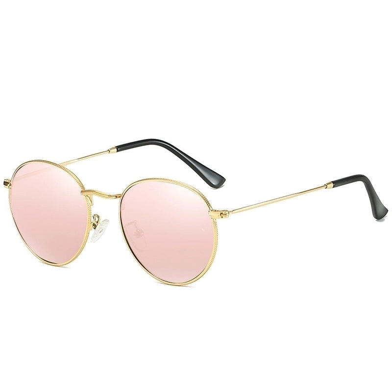 Retro Solid Color Tac Round Frame Full Frame Women’s Sunglasses