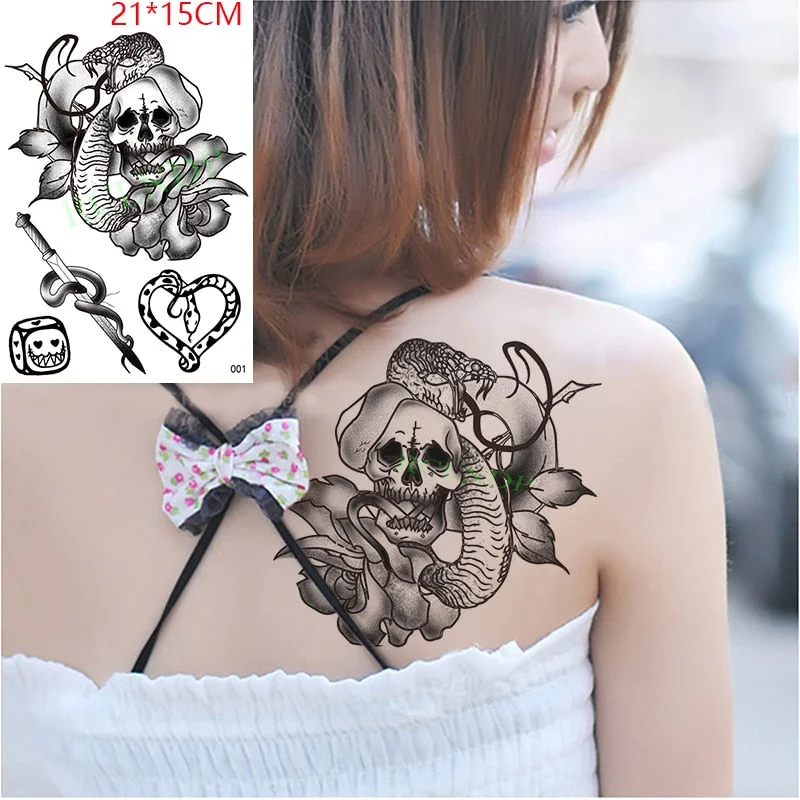 Waterproof Temporary Tattoo Sticker dragons China totem tatto stickers flash tatoo fake tattoos for men women