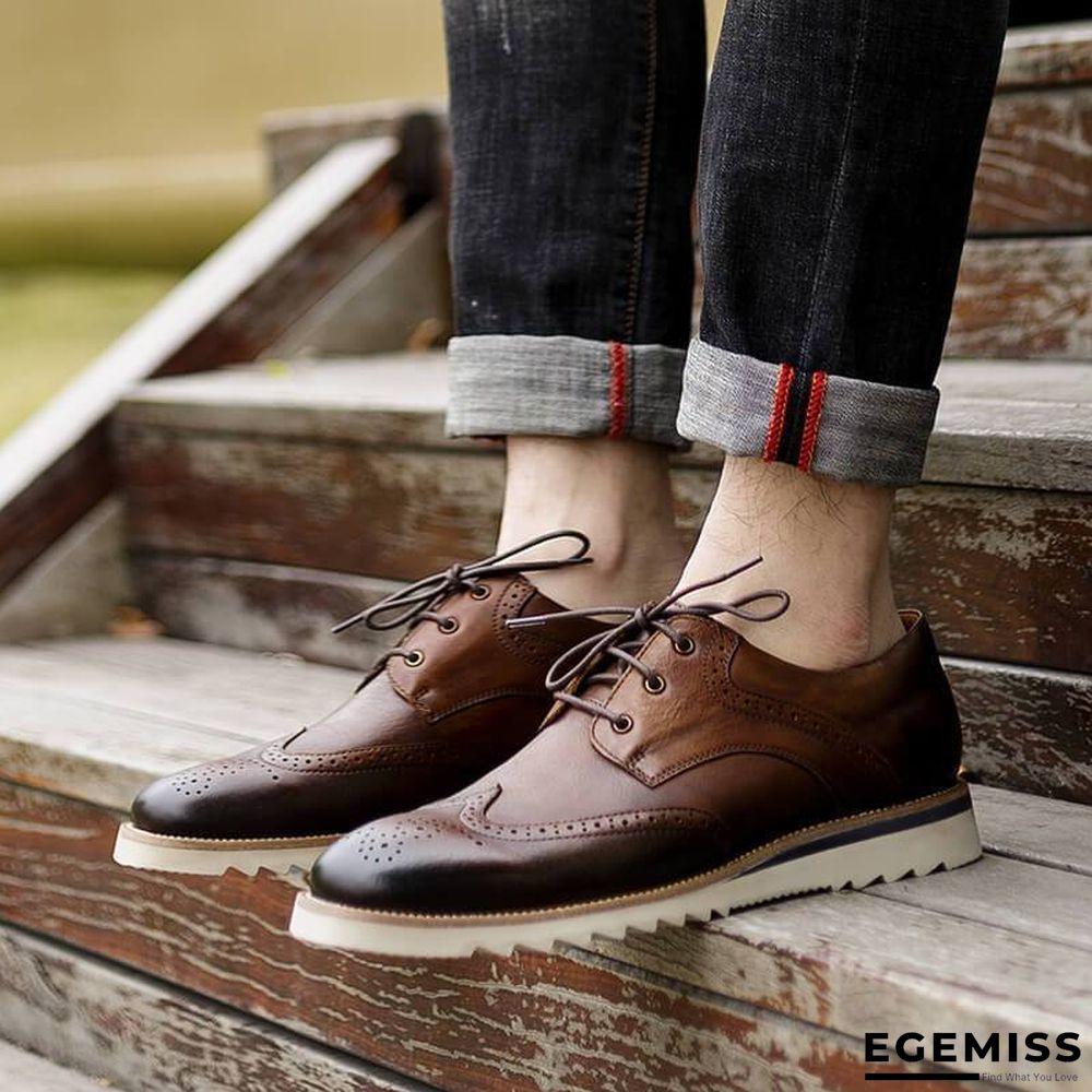 Men's Vintage Casual Brogue Shoes | EGEMISS